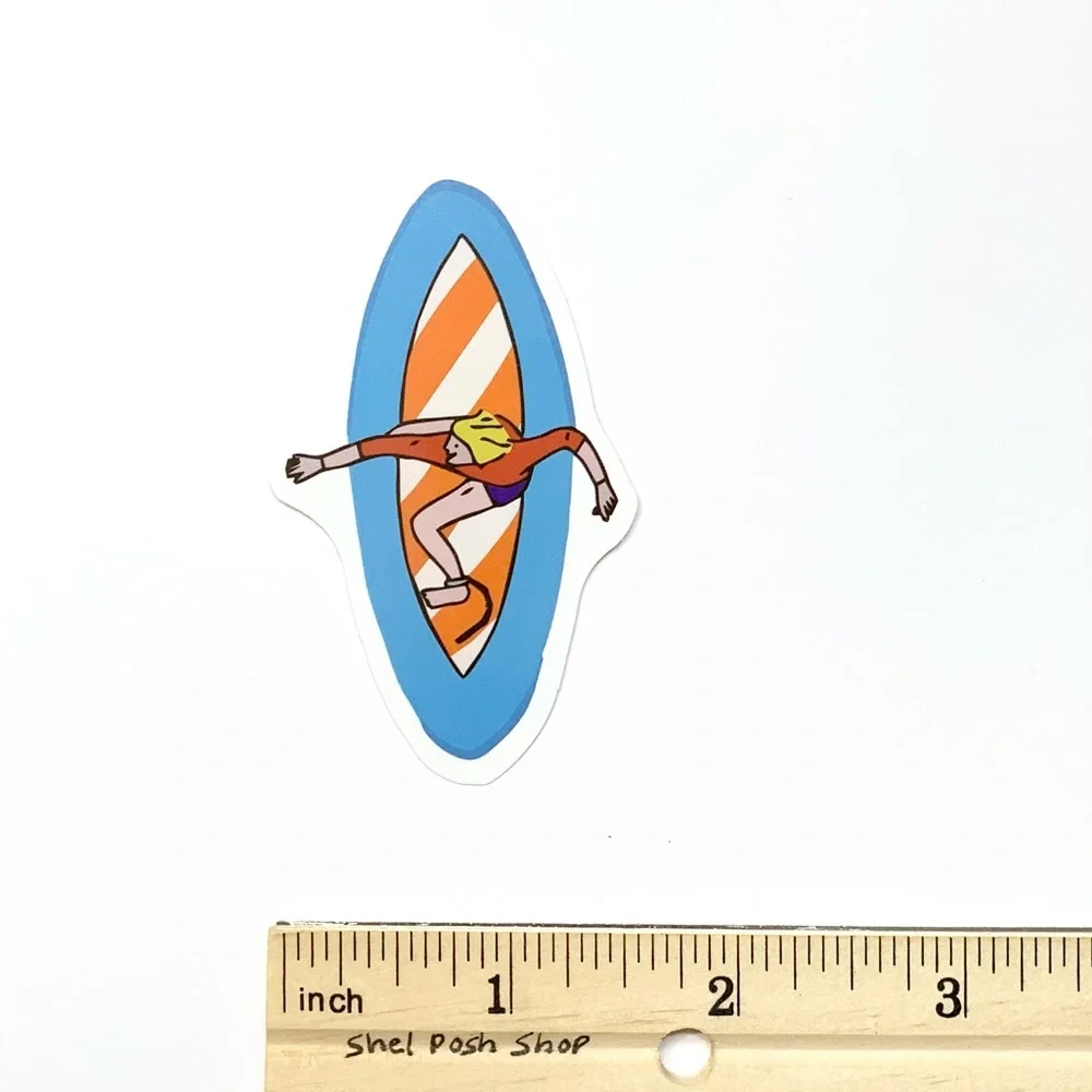 Surfing Vinyl Sticker - Picture 2 of 2